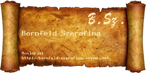 Bernfeld Szerafina névjegykártya
